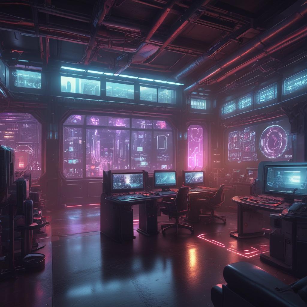 Advanced cyberpunk design immersive in eSports school